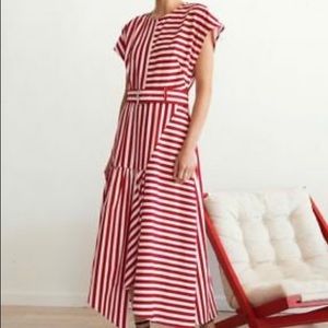 Rachel Comey Red and White Striped Dress NWOT